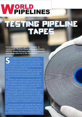 World Pipelines - Testing Pipeline Tapes